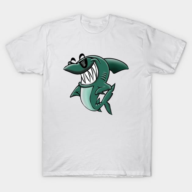 Happy Shark T-Shirt by PeggyNovak